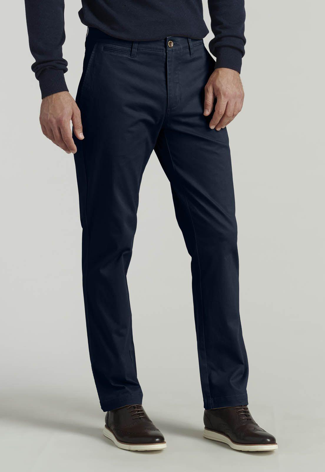 Pantalón Twill Without Pleats L/31 Business Dk.Blue-0