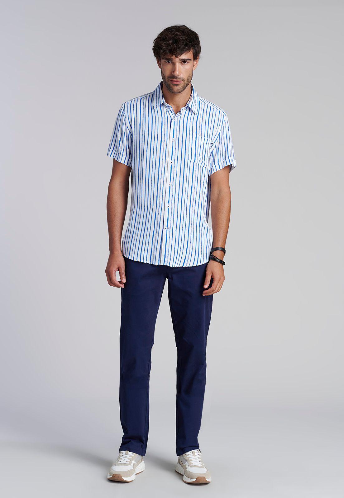 Camisa Listada Dallas  F Blue-1