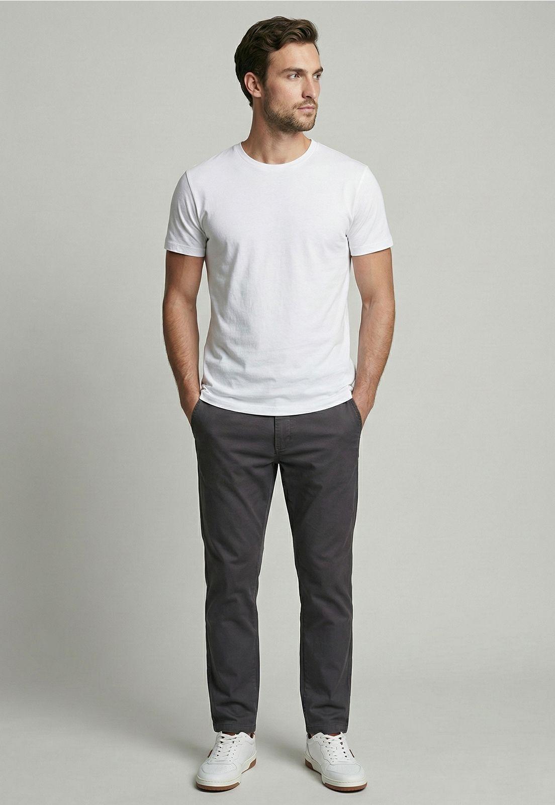 Pantalón Twill Slim /31 Dk Grey-1