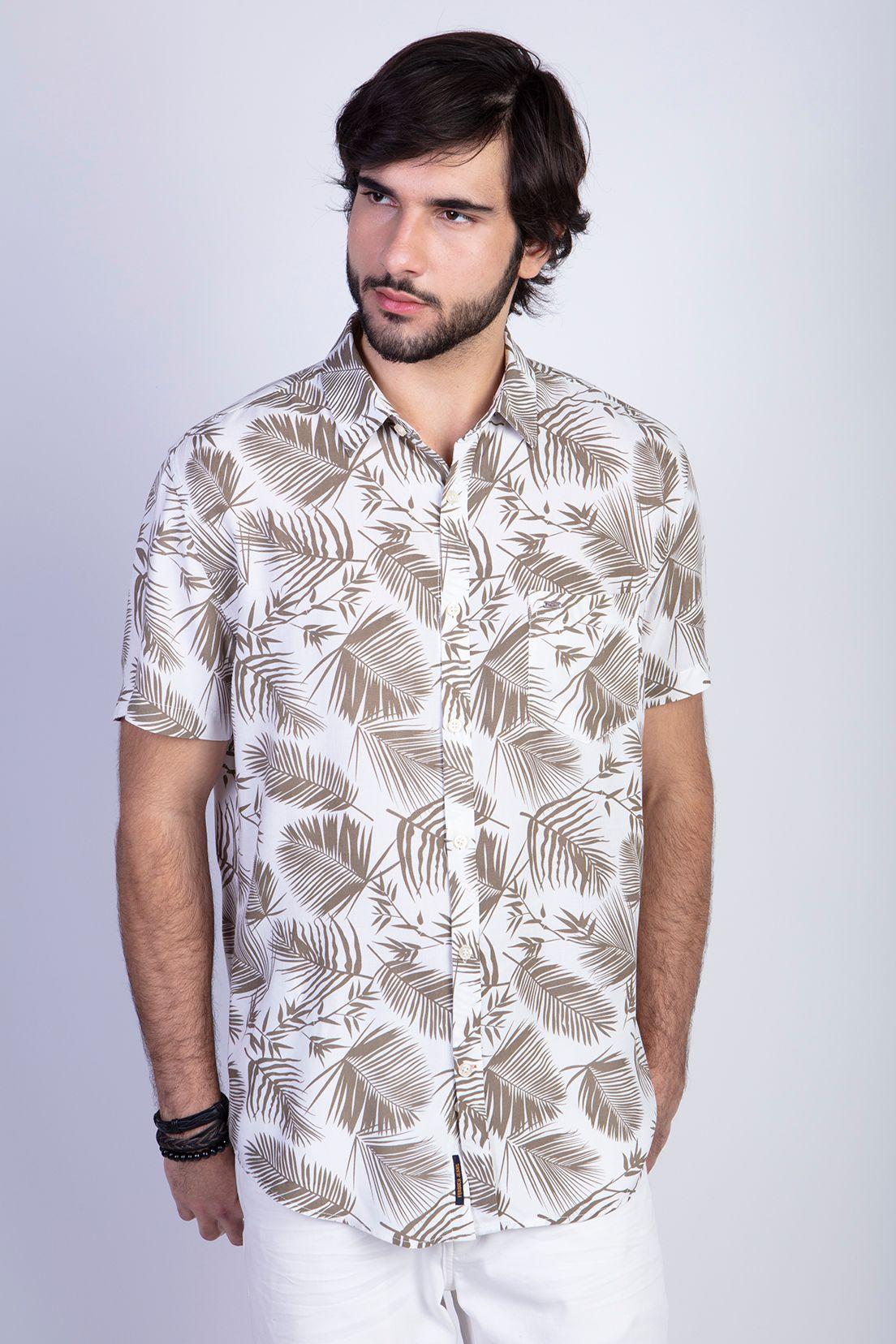 Camisa Estampada Palmera Fj Military-0