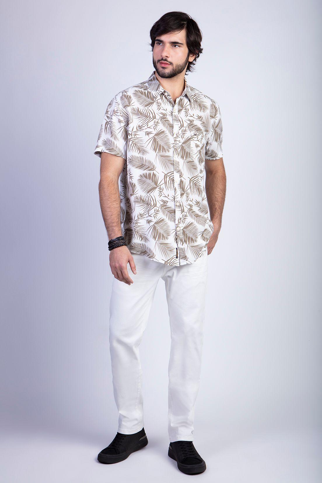 Camisa Estampada Palmera Fj Military-2