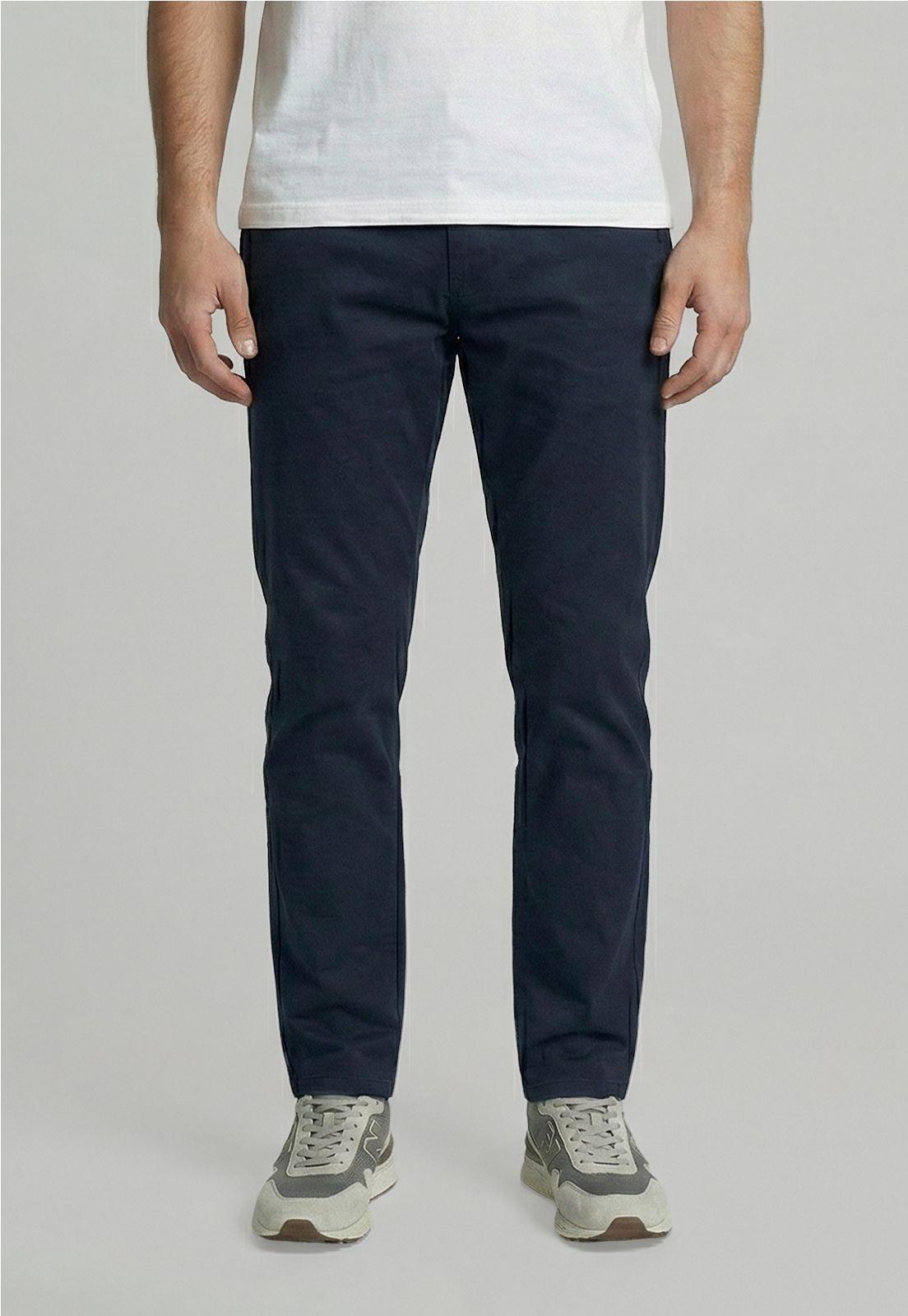 Pantalón Twill Without Pleats L/33 Navy-0