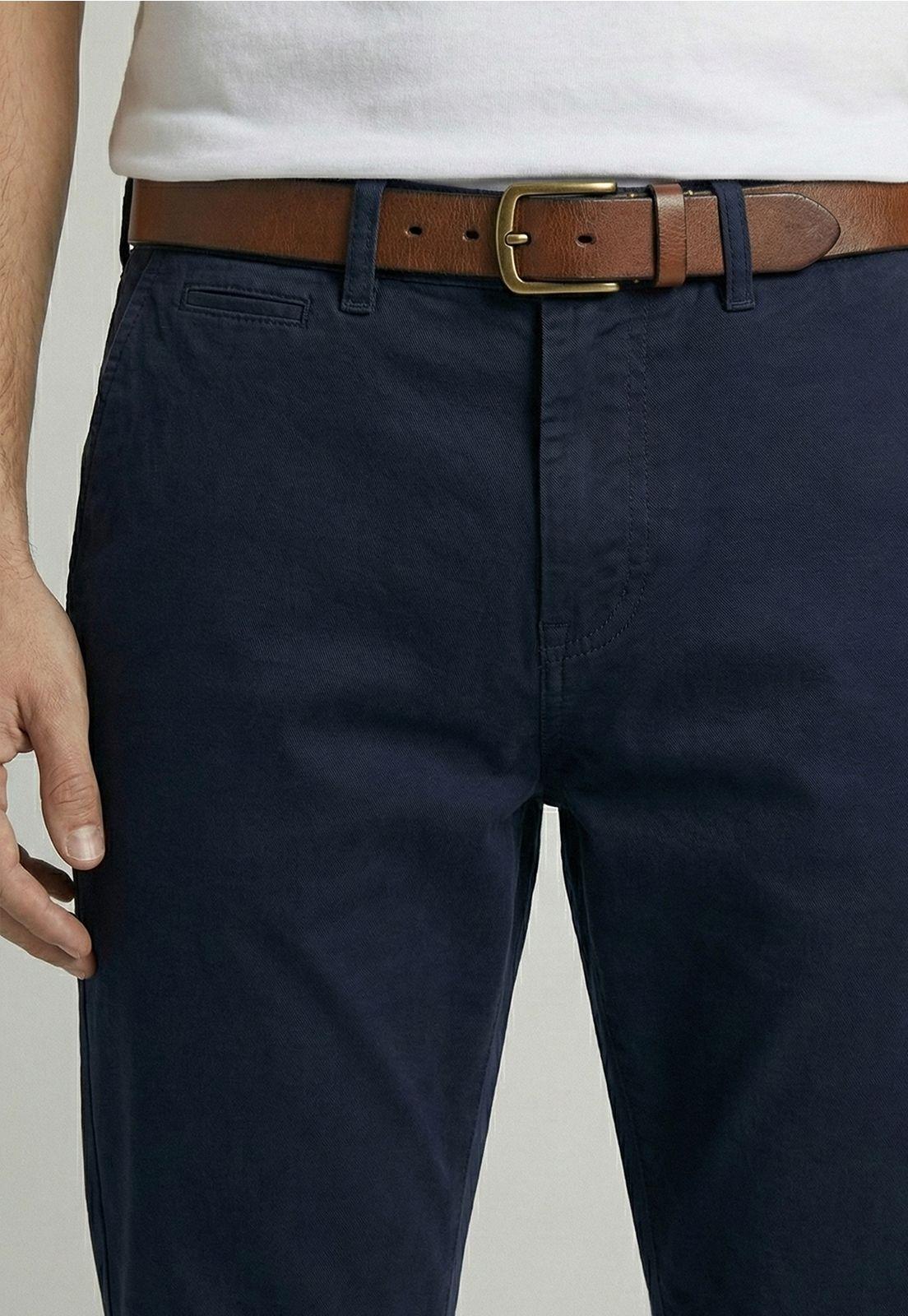 Pantalón Twill Without Pleats L/33 Navy-2