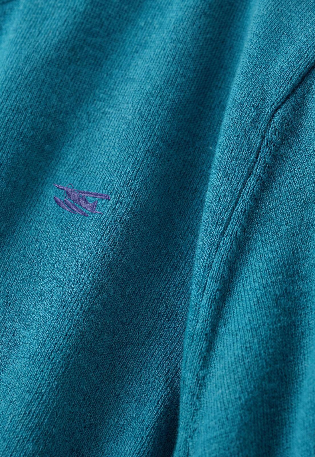 Sweater Atlanta V-Neck Melange Turquoise  Melange-3