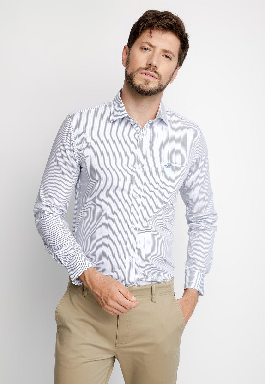 Camisa Smart Casual Houston Blue-0