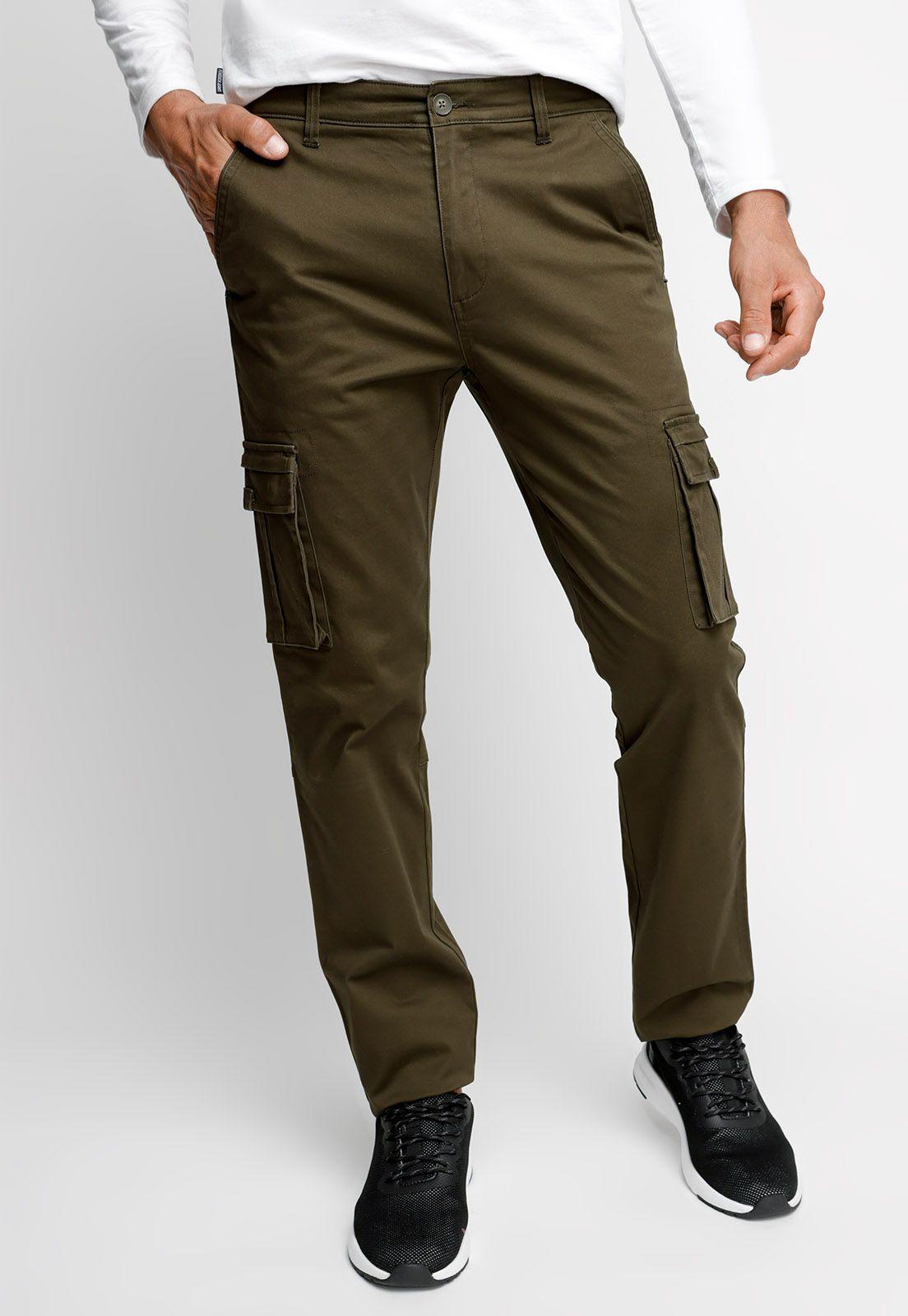 Pantalón Clásico Cargo Military-0