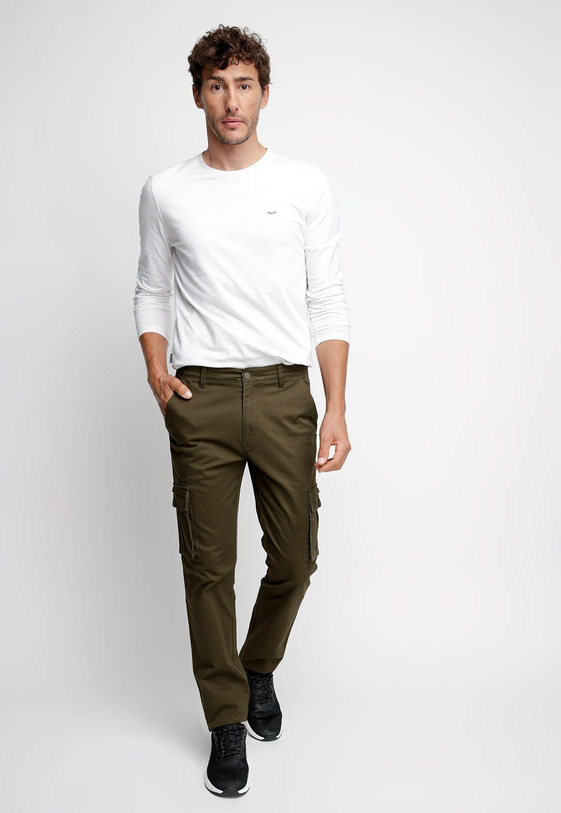 Pantalón Clásico Cargo Military-3