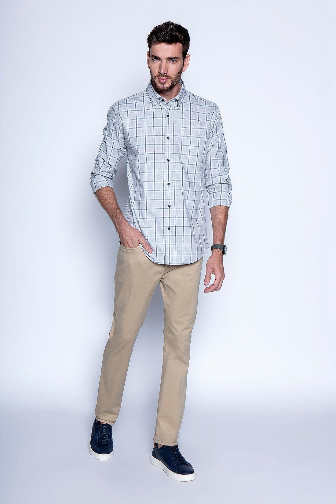 Camisa Check Dakota F Lt Grey-3