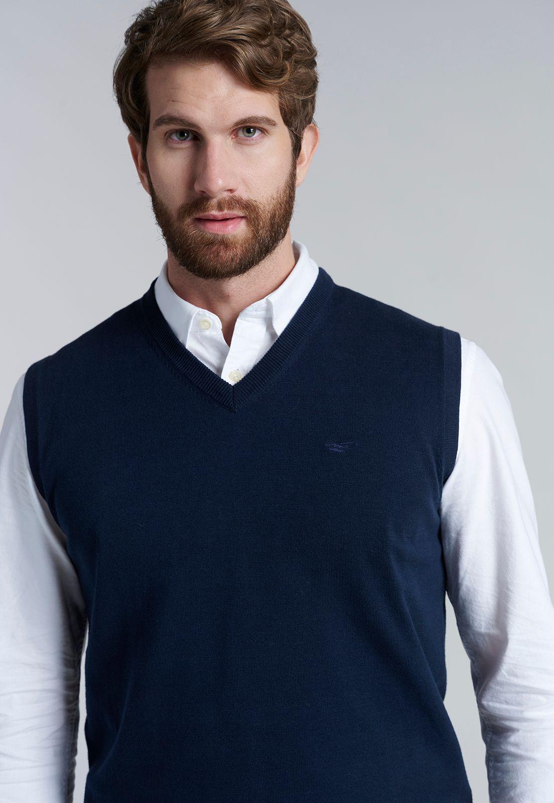 Sweater Smart Casual W/O Sleeve Navy-2