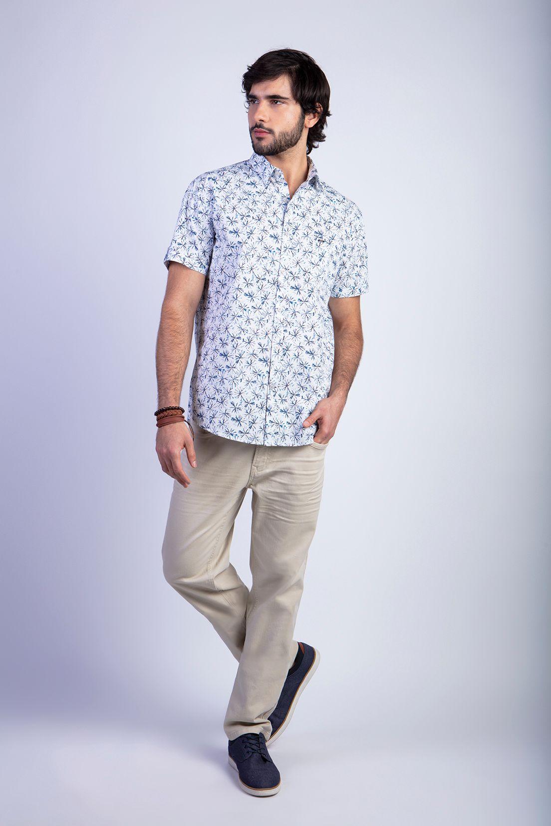 Camisa Estampada Cambridge Fj Navy-2