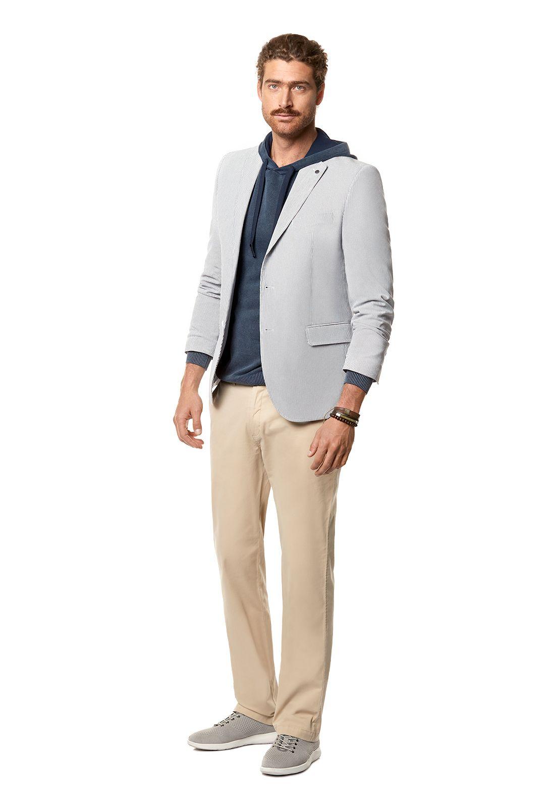 Blazer Striped Blue-1
