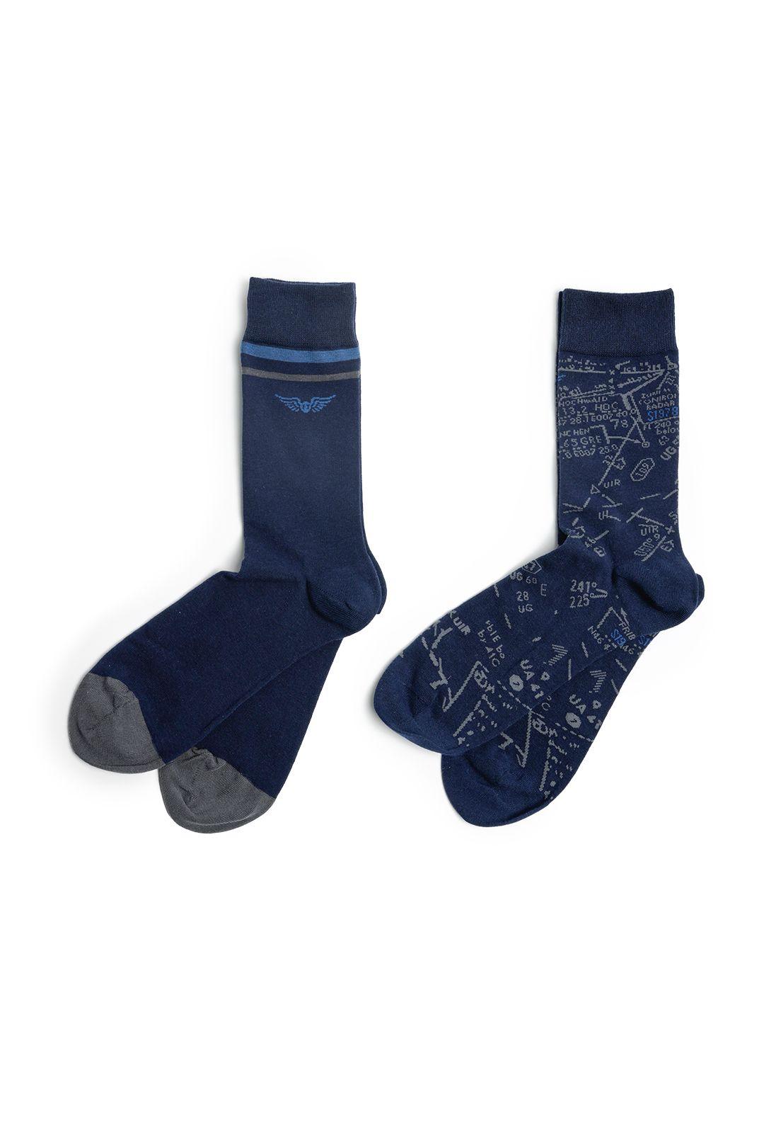 Calcetines Mapa Duopack Navy-0