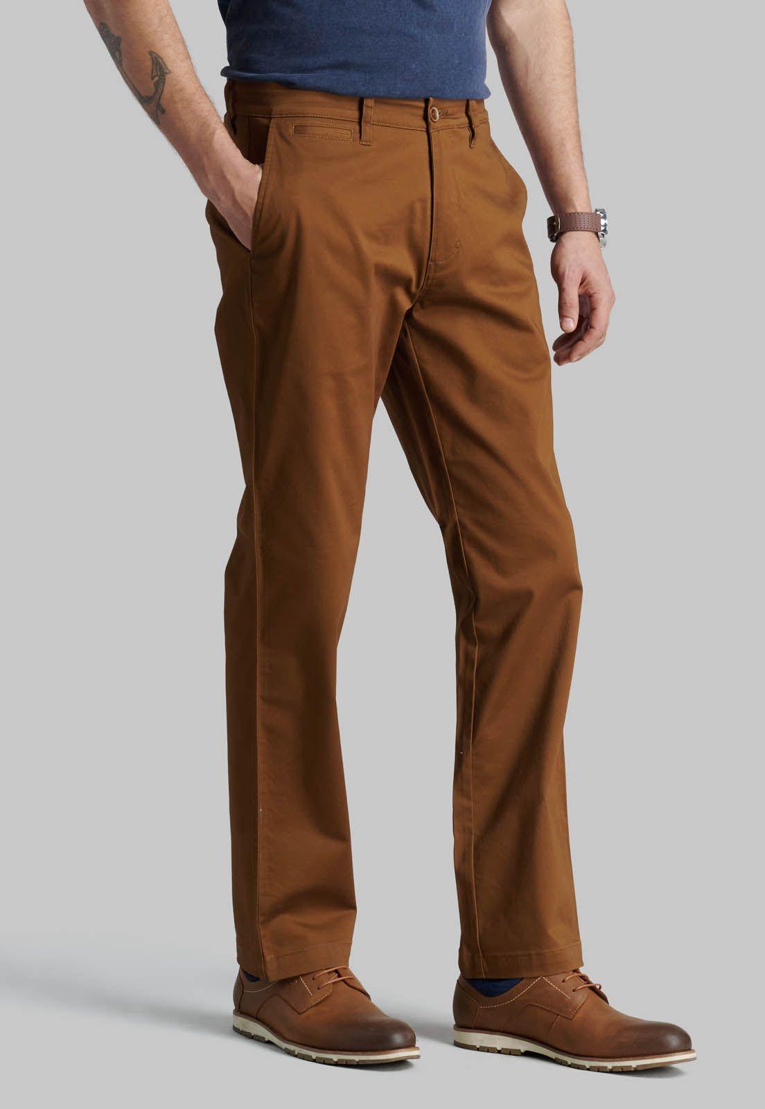Pantalón Business Twill Without Pleats L31 Camel-0