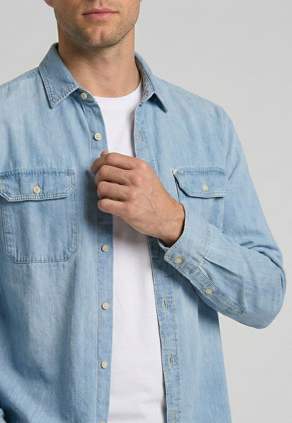 Camisa Lisse Denim Lt Blue-2