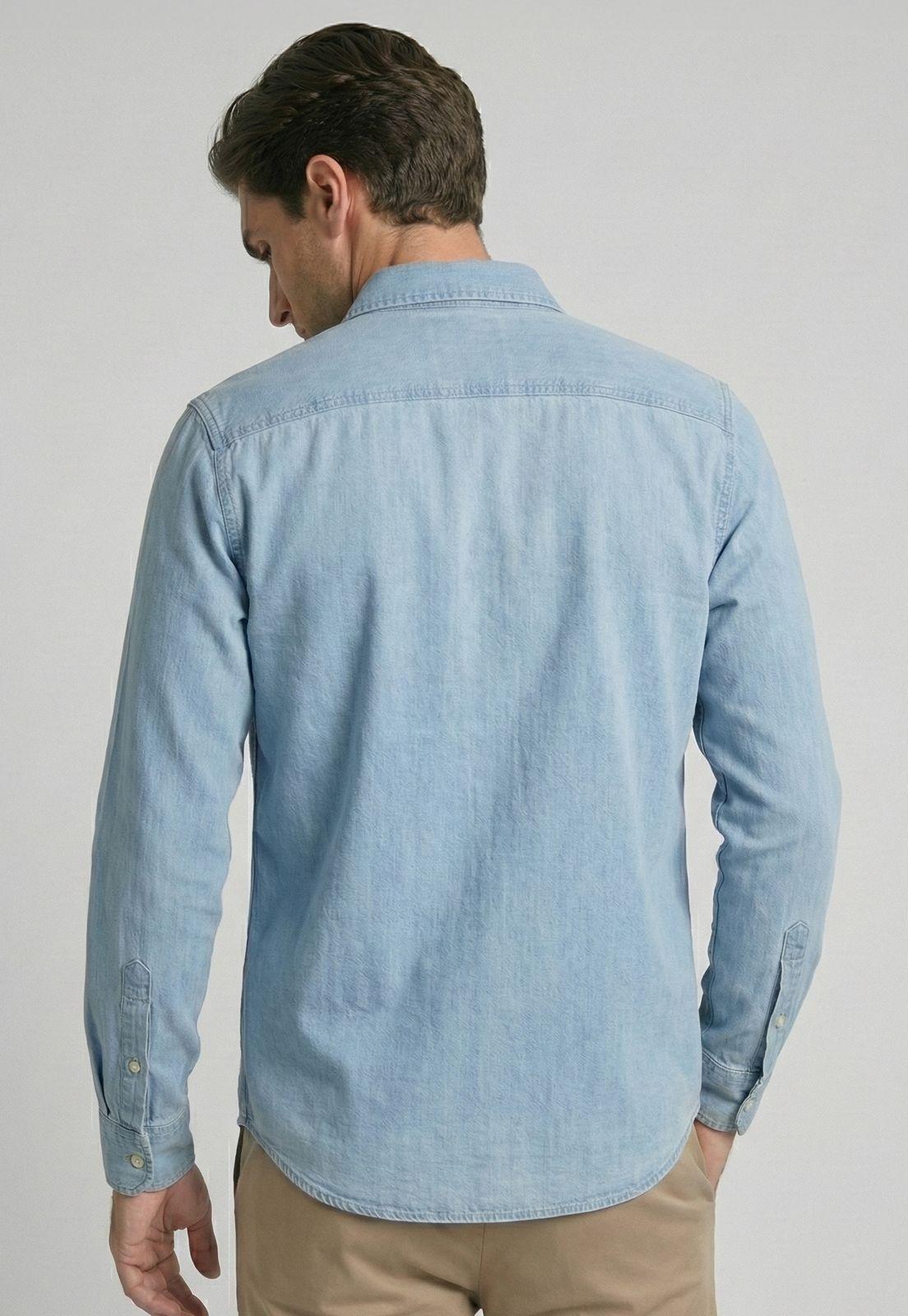 Camisa Lisse Denim Lt Blue-3