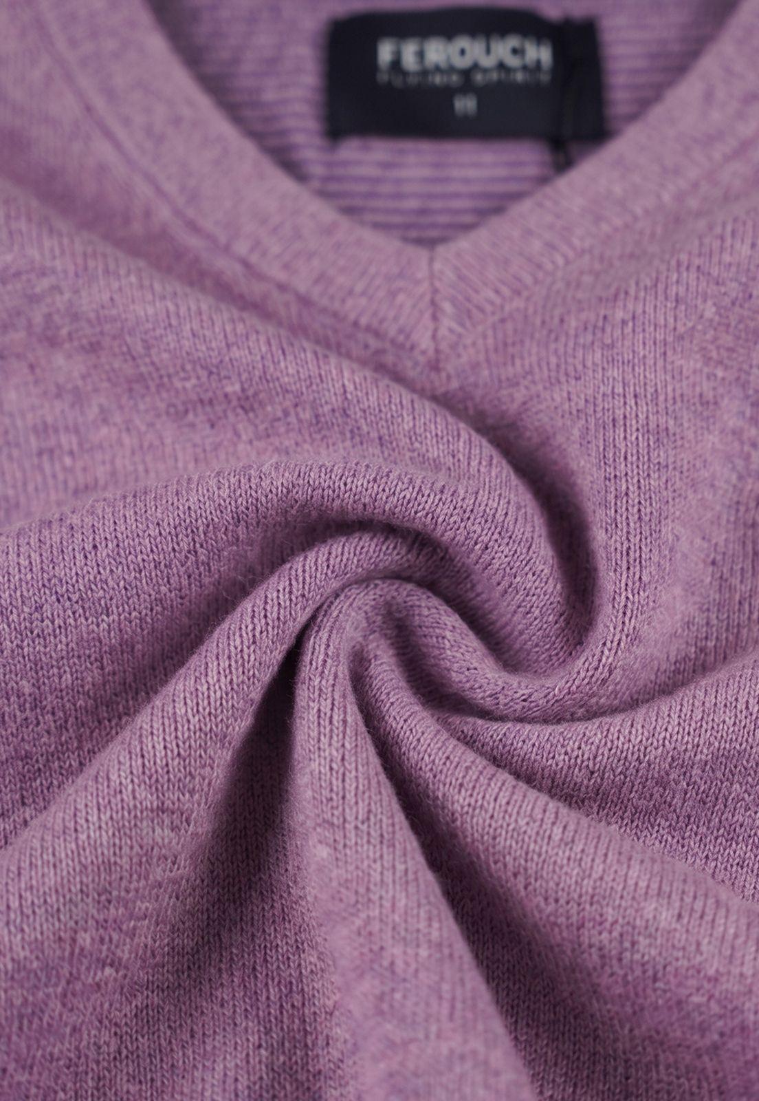 Sweater Atlanta V-Neck Melange Lila Melange-3