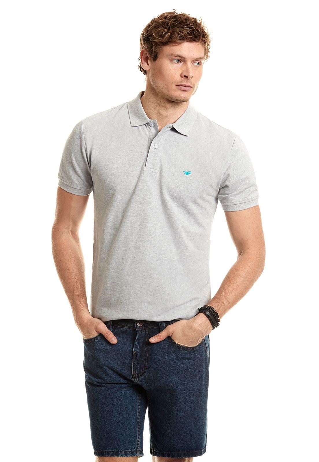 Polera Polo Básica Lt Grey Mela-0