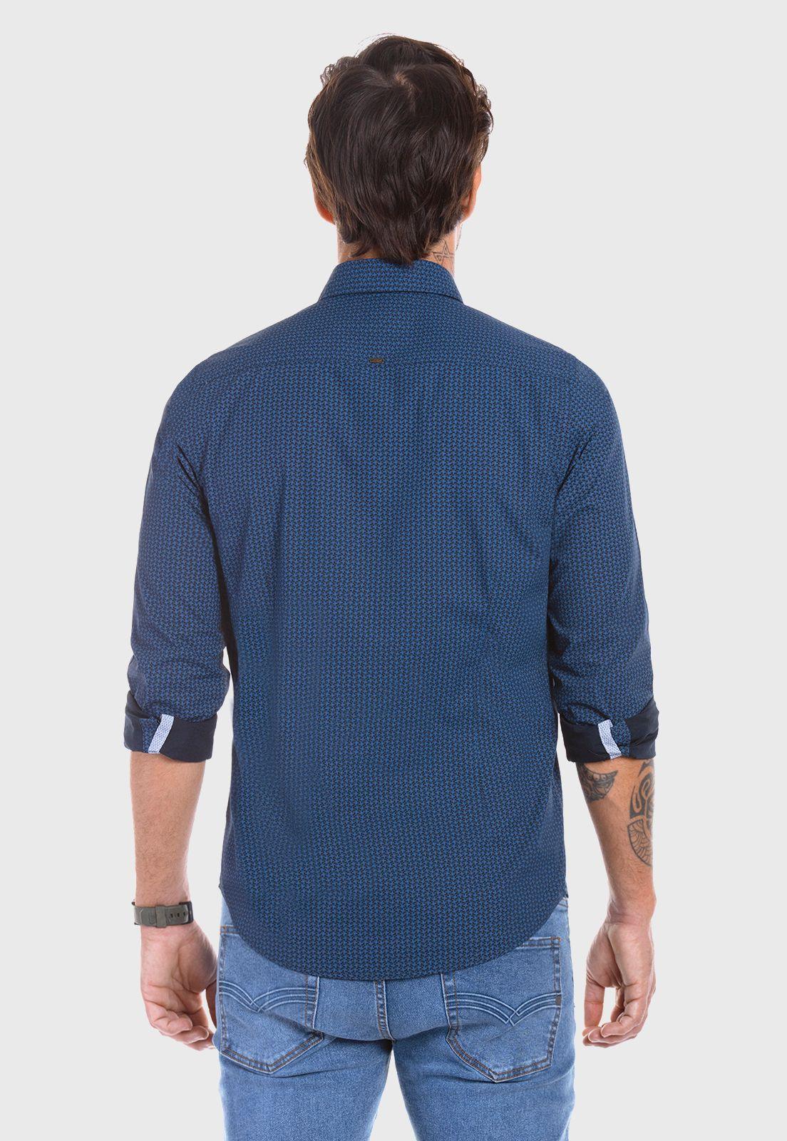 Camisa Estampada Irving Fj Navy-2
