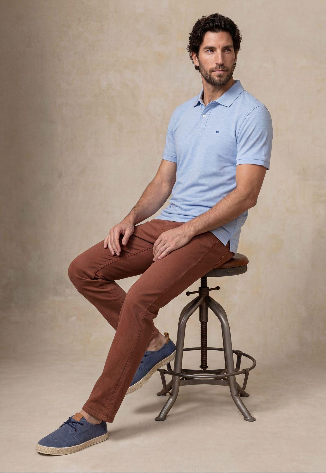 Polo Piqué Sky Melange-4