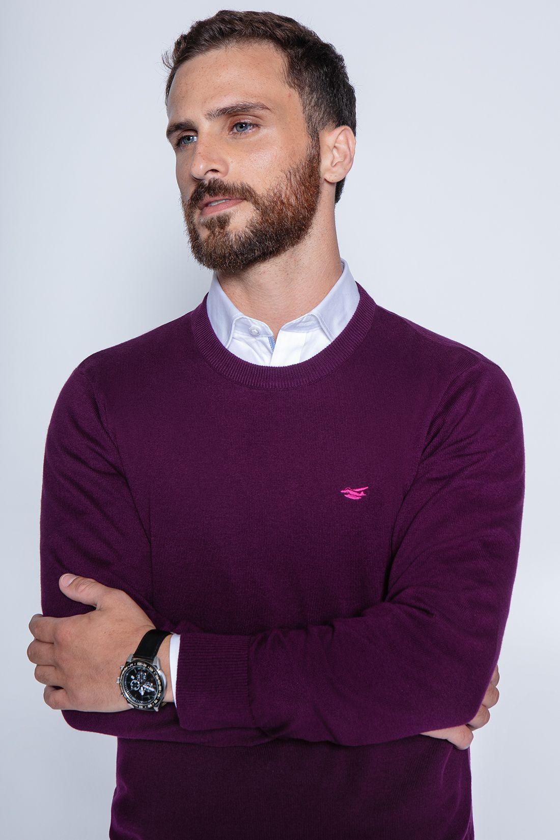 Sweater Round Neck Paris Grape-2