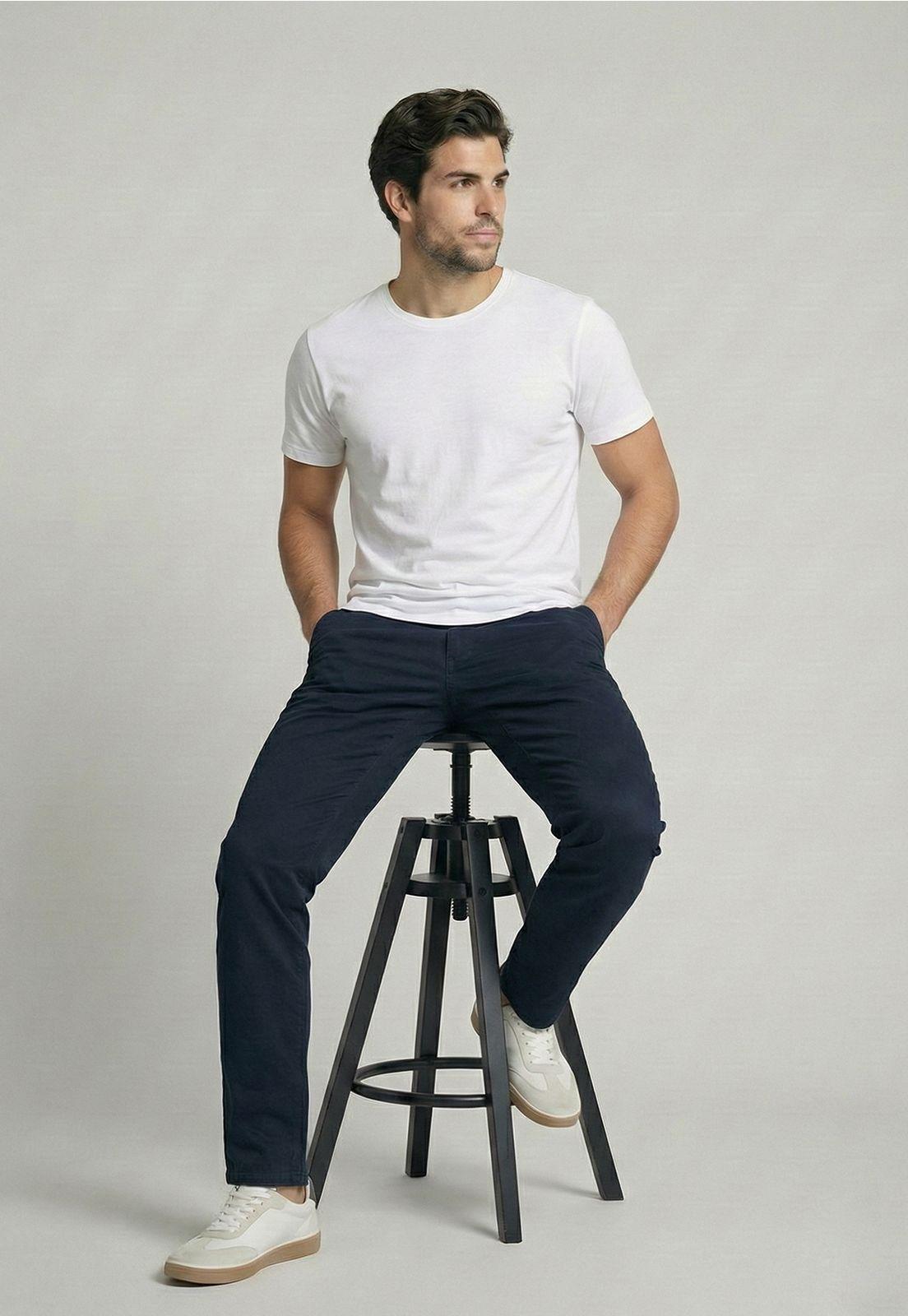 Pantalón Slim Twill L/33 Navy-4