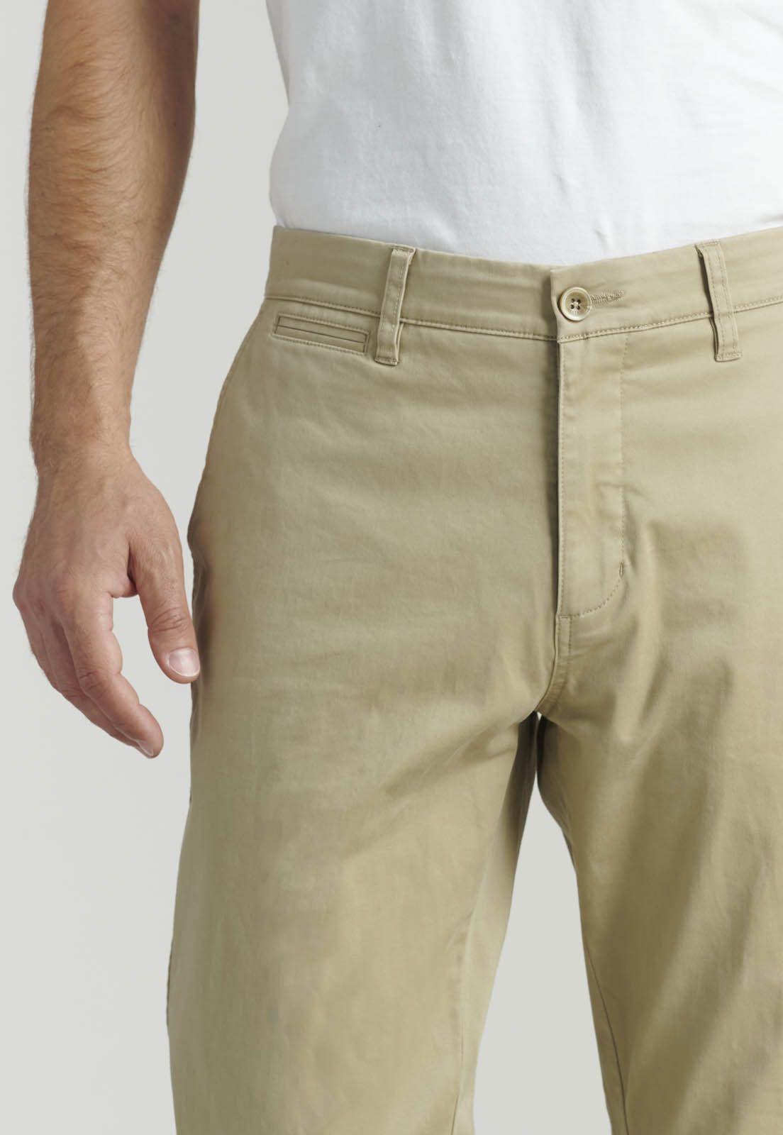 Pantalón Twill Without Pleats L/33 Business Khaki-2