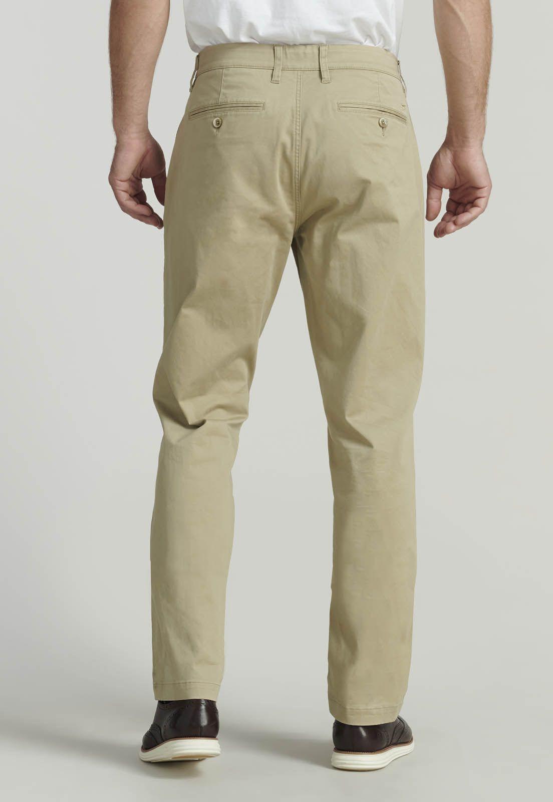 Pantalón Twill Without Pleats L/33 Business Khaki-3