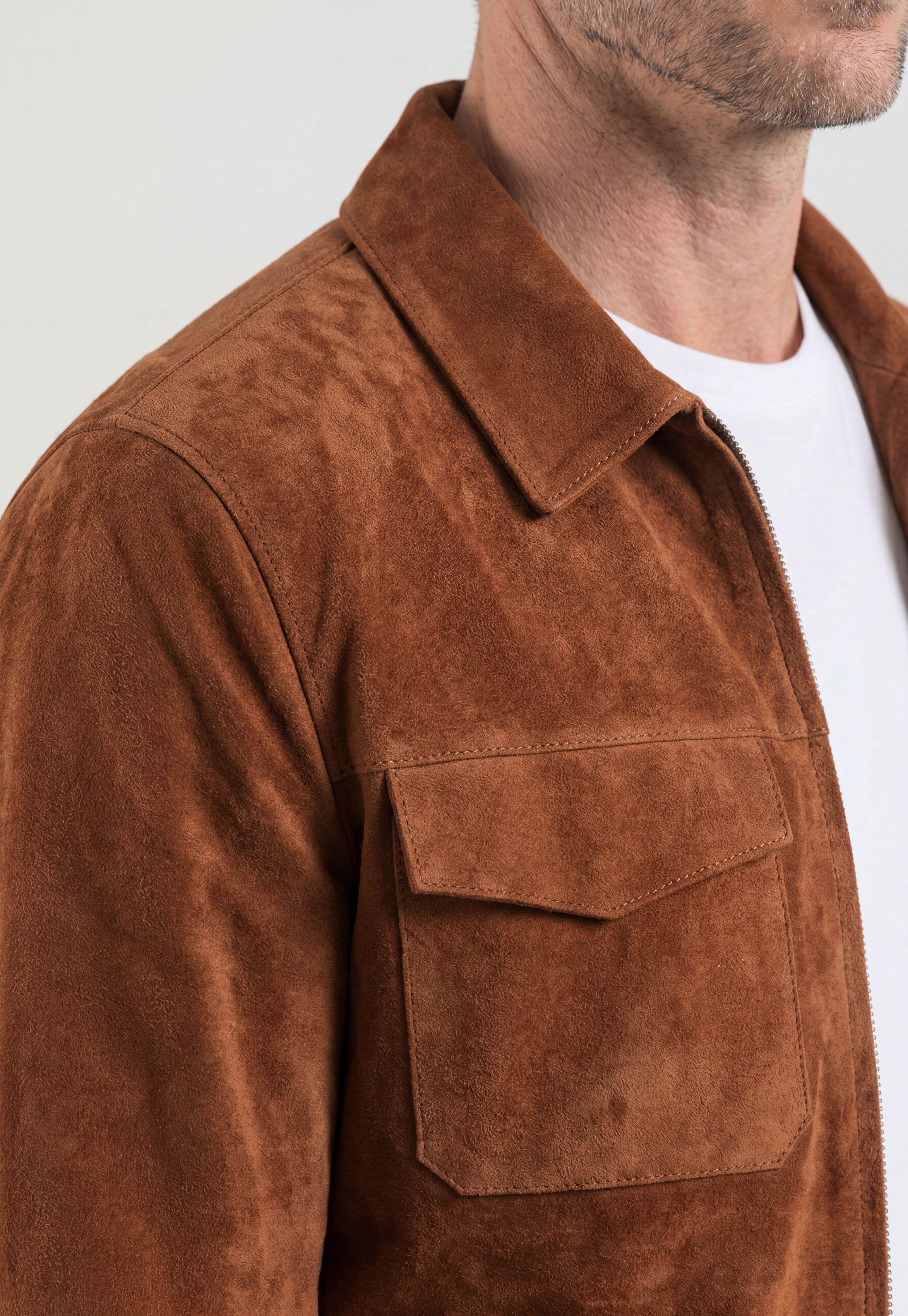 Overshirt Suede Camel-3