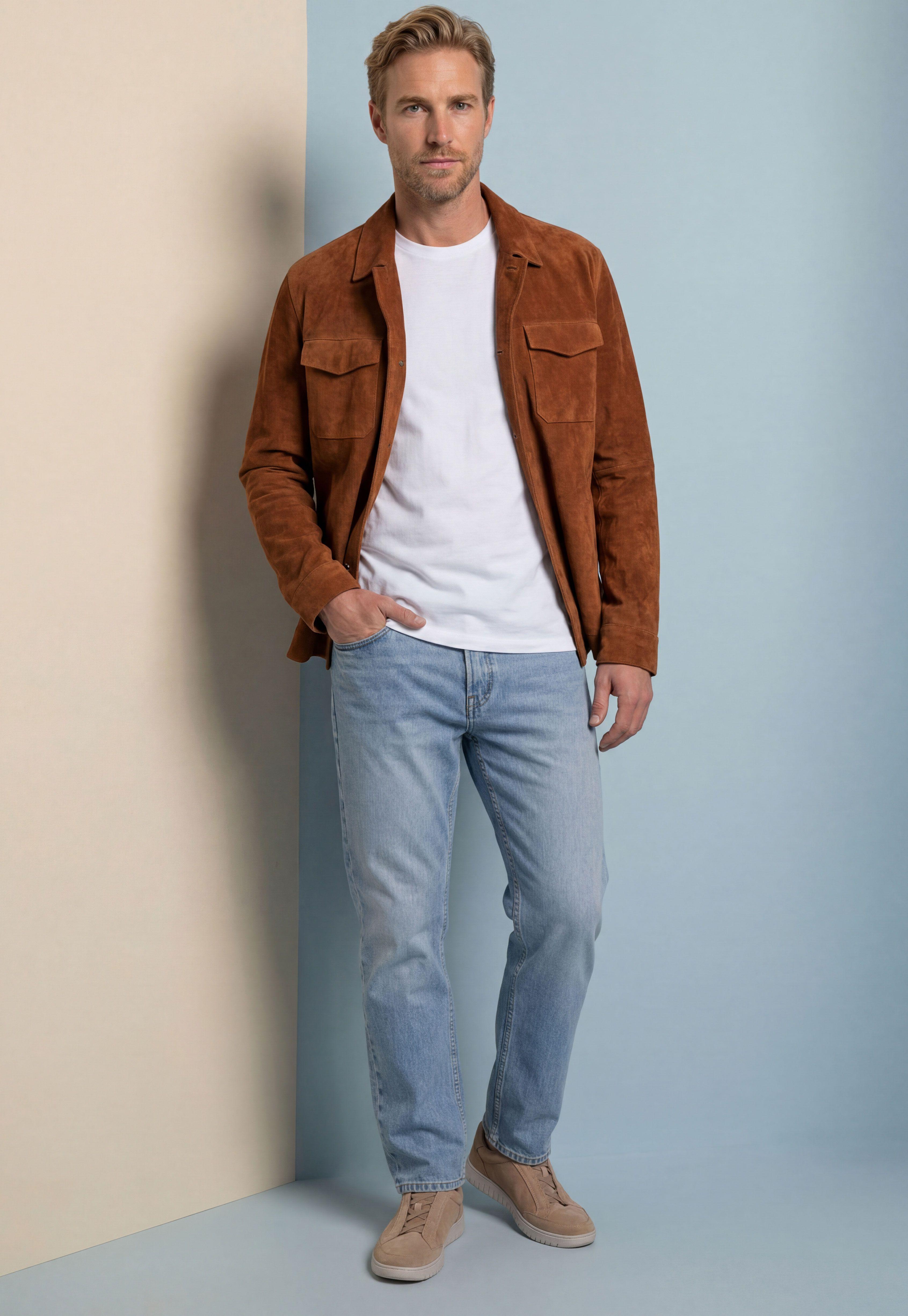 Overshirt Suede Camel-4