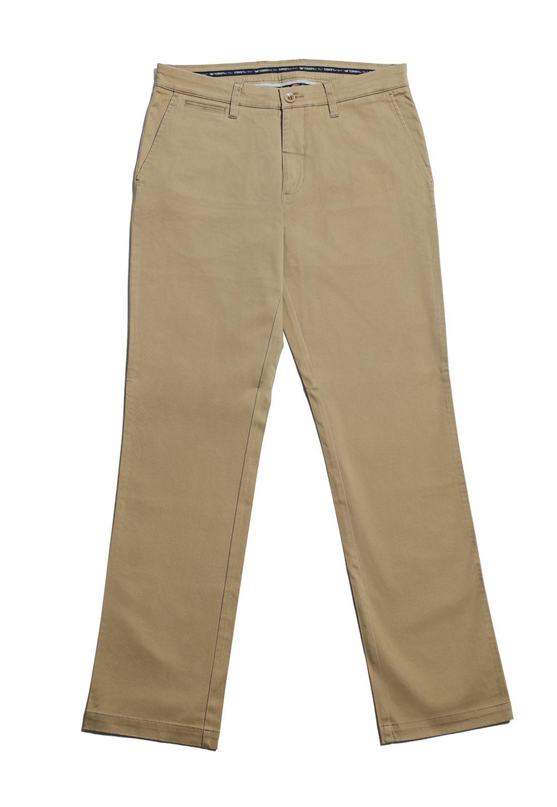 Pantalón Twill S/Pliegues L/33 Beige-1