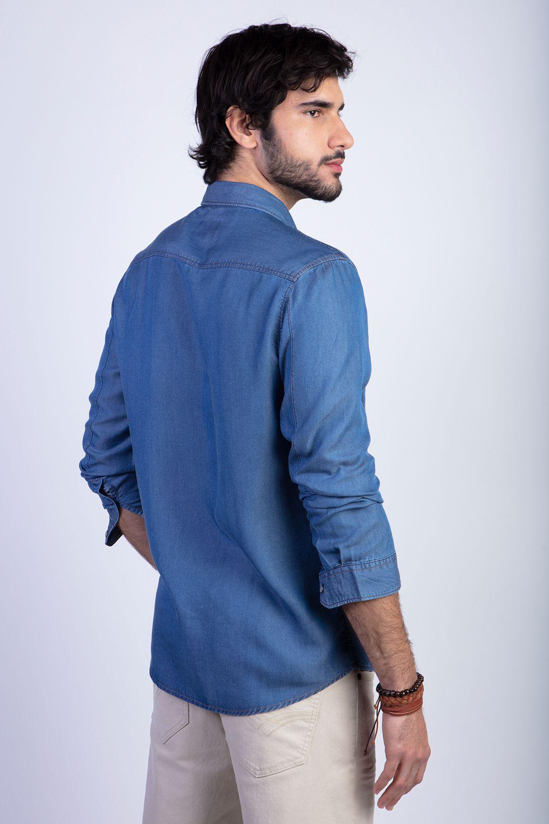 Camisa Tencel Dallas Fj Indigo-1