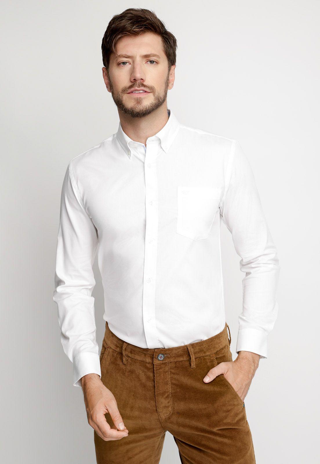 Camisa Oxford F White-0