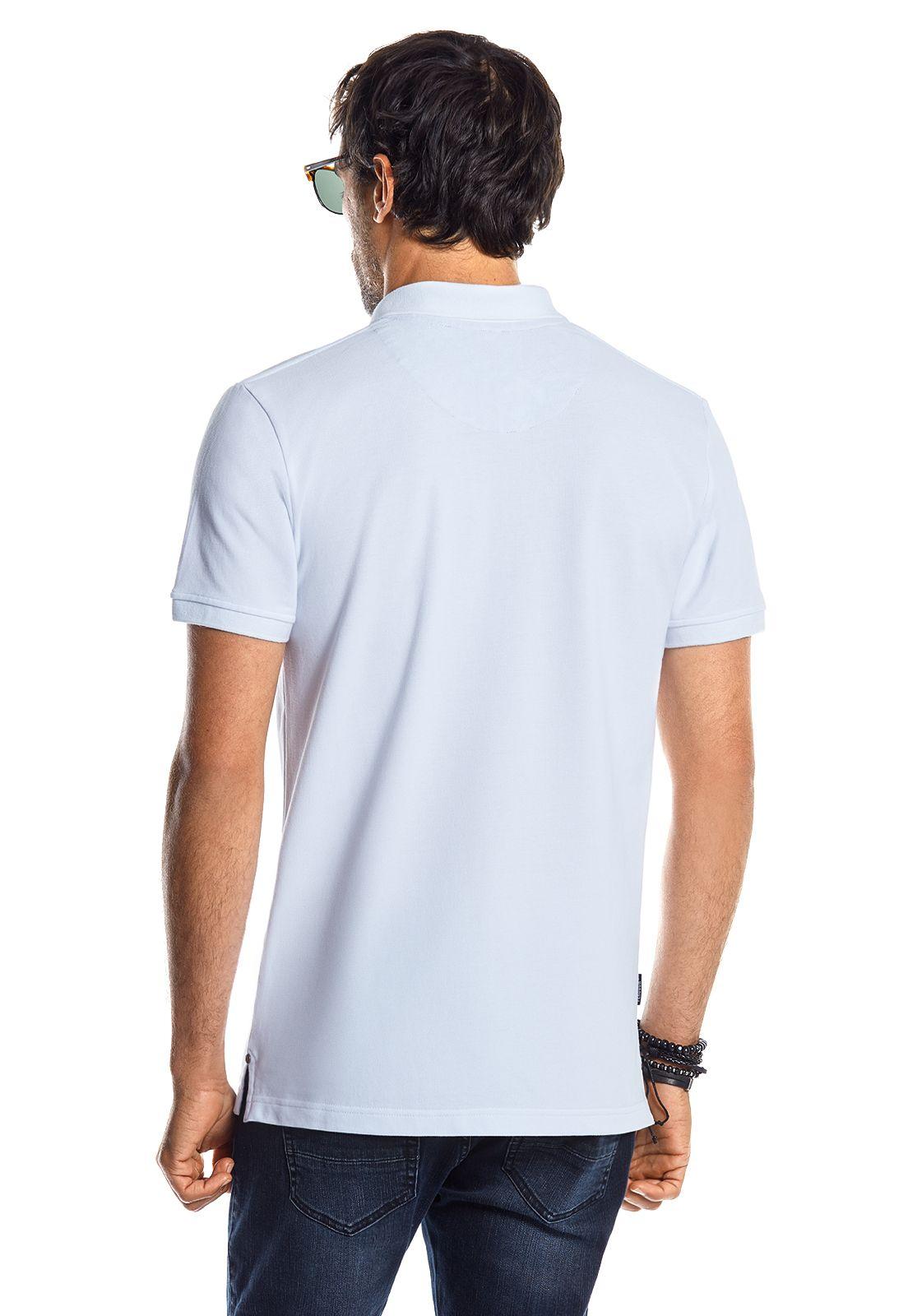 Polera Piqué Básica Ss White-2
