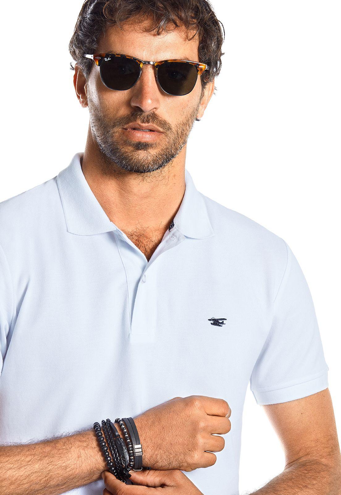 Polera Piqué Básica Ss White-3