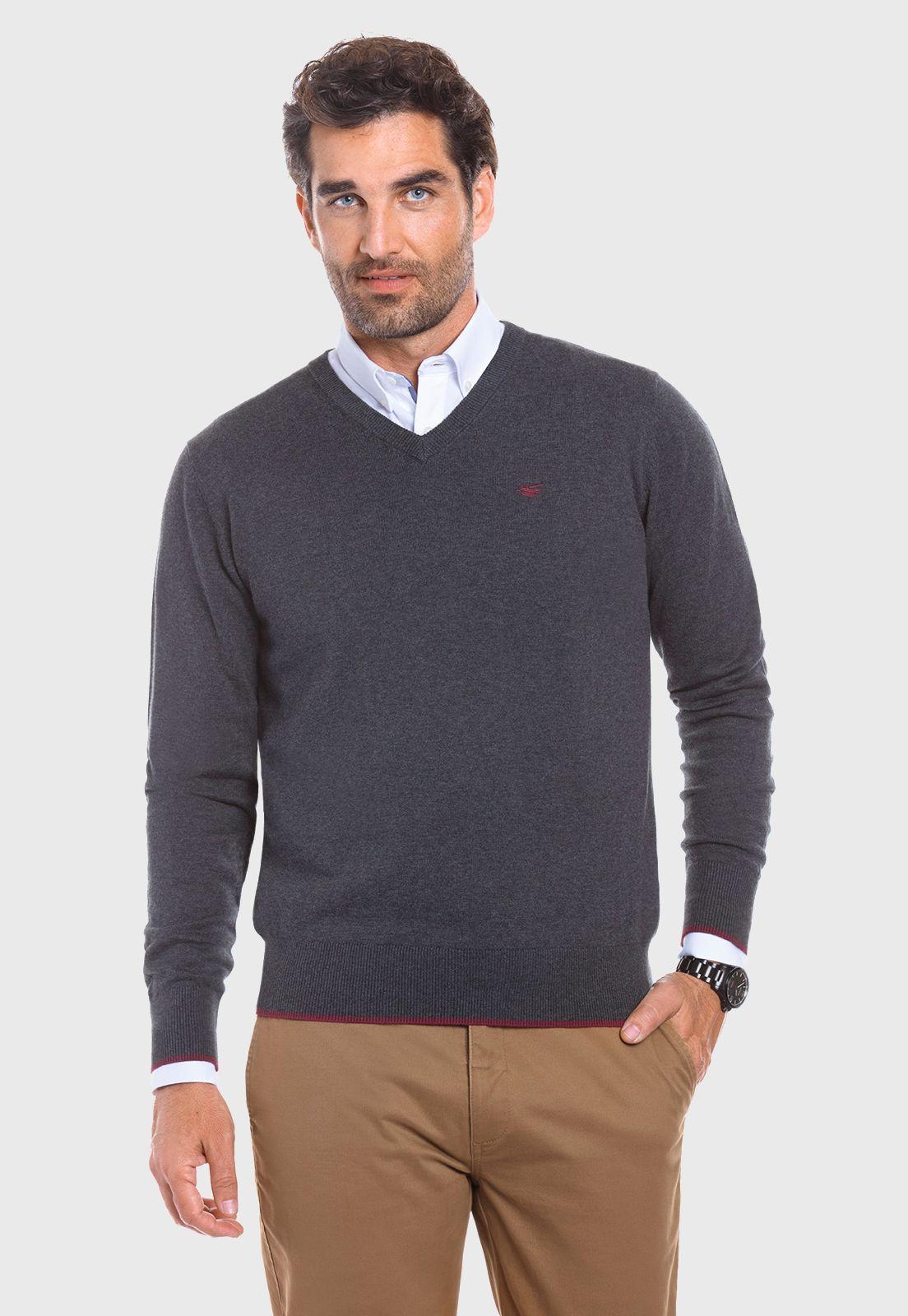 Sweater Melange Smart Casual  L/S Grafito Mela-0