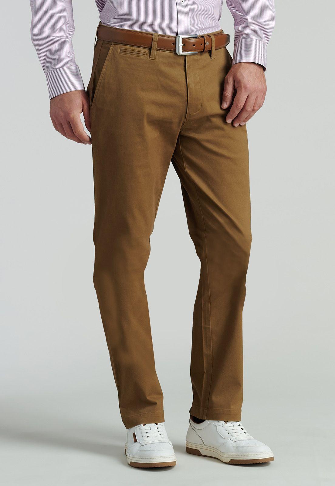 Pantalón Twill Without Pleats L/33 Business Camel-1