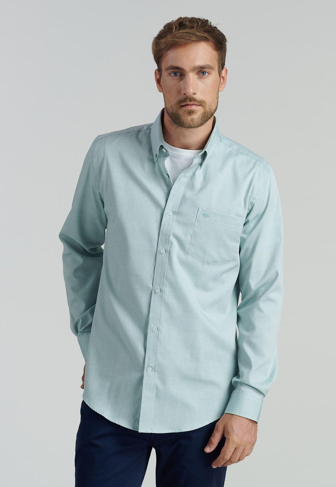 Camisa Smart Casual Oxford Sc Green-0