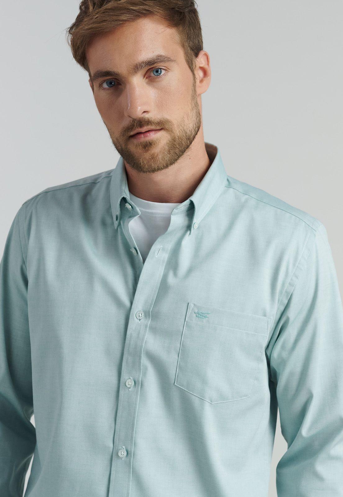 Camisa Smart Casual Oxford Sc Green-2