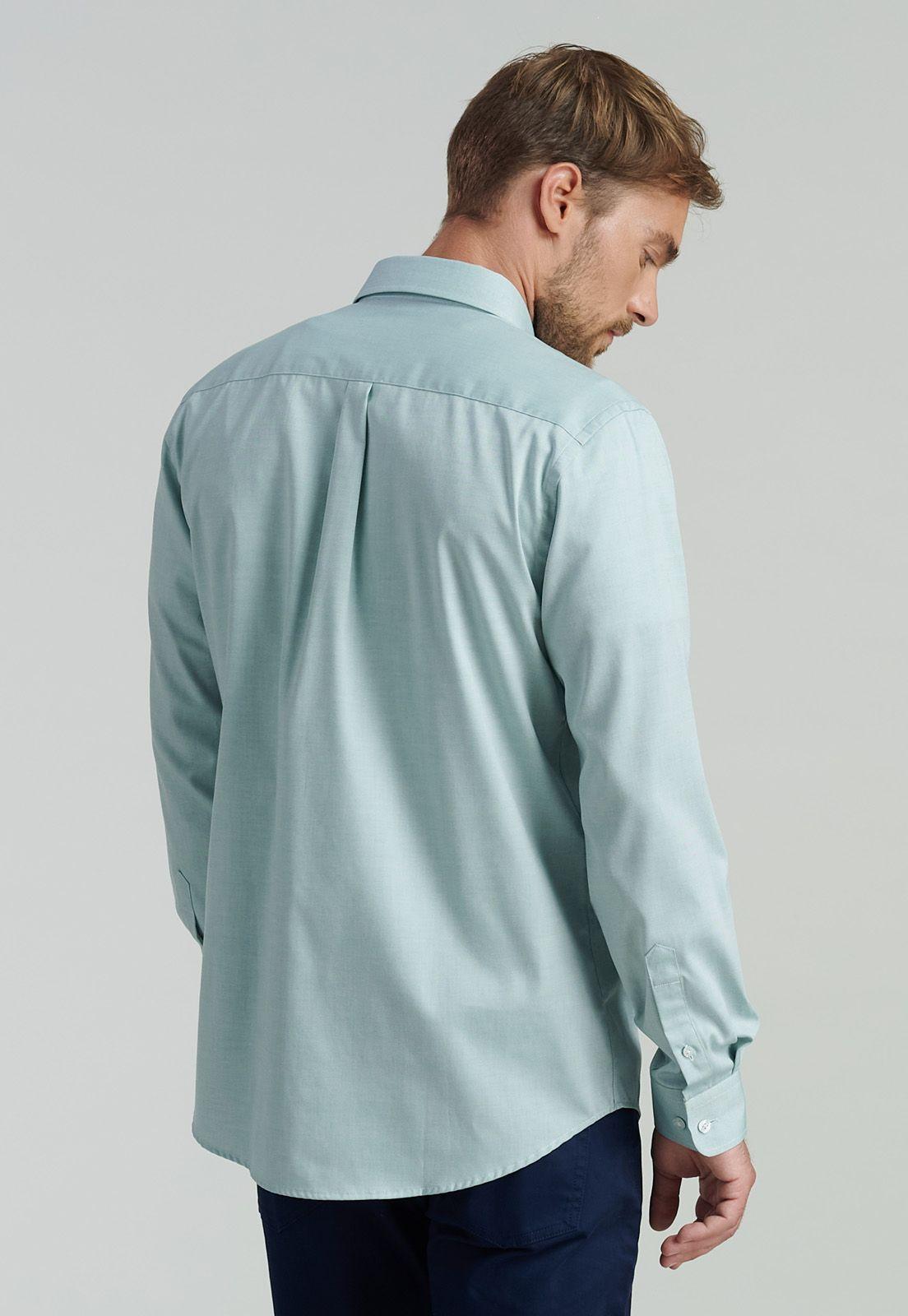 Camisa Smart Casual Oxford Sc Green-3