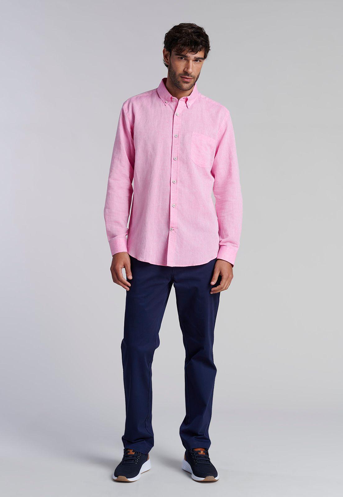 Camisa Sport Lino F Fucsia-1