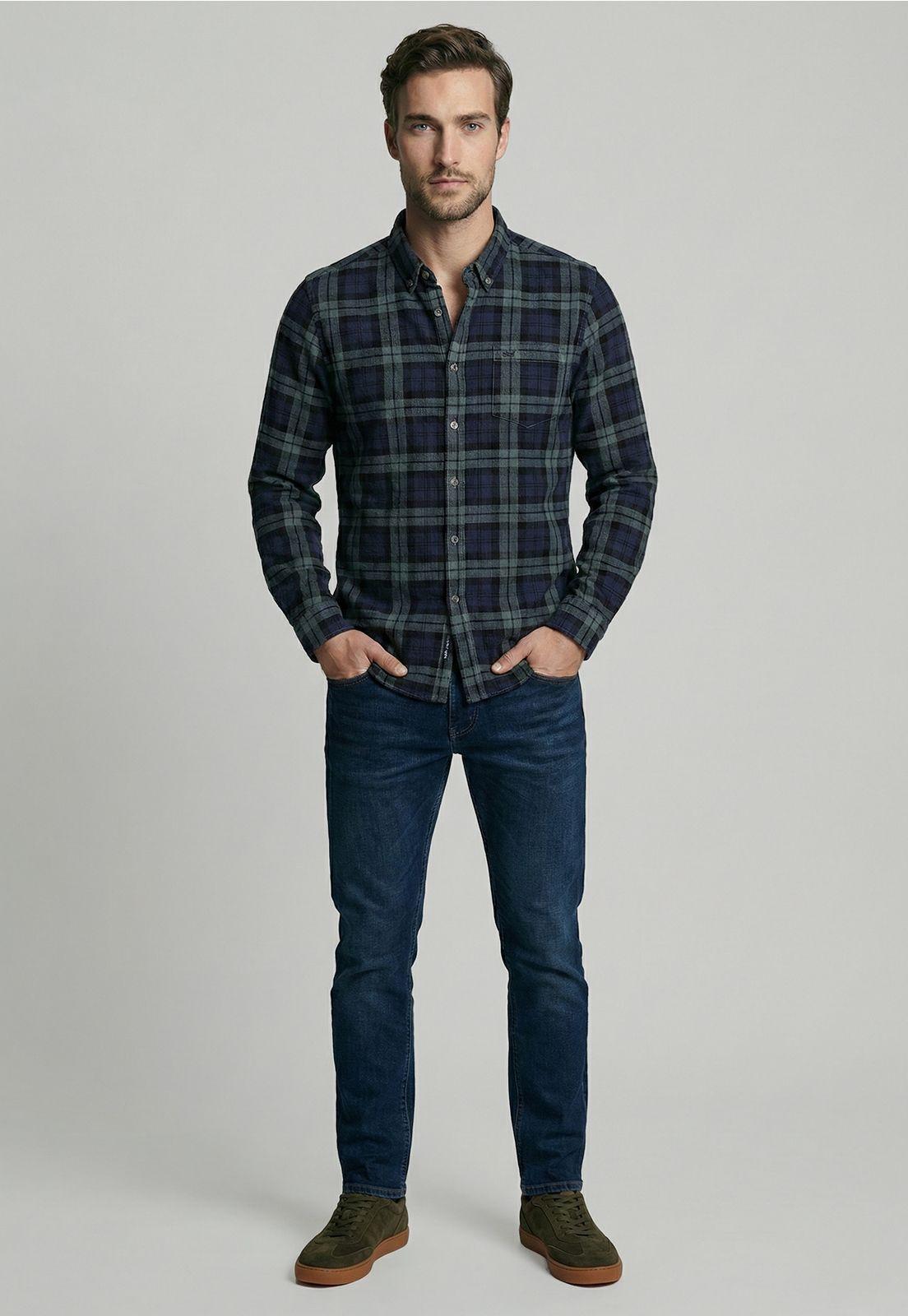 Camisa Cotelé Castine Navy-1