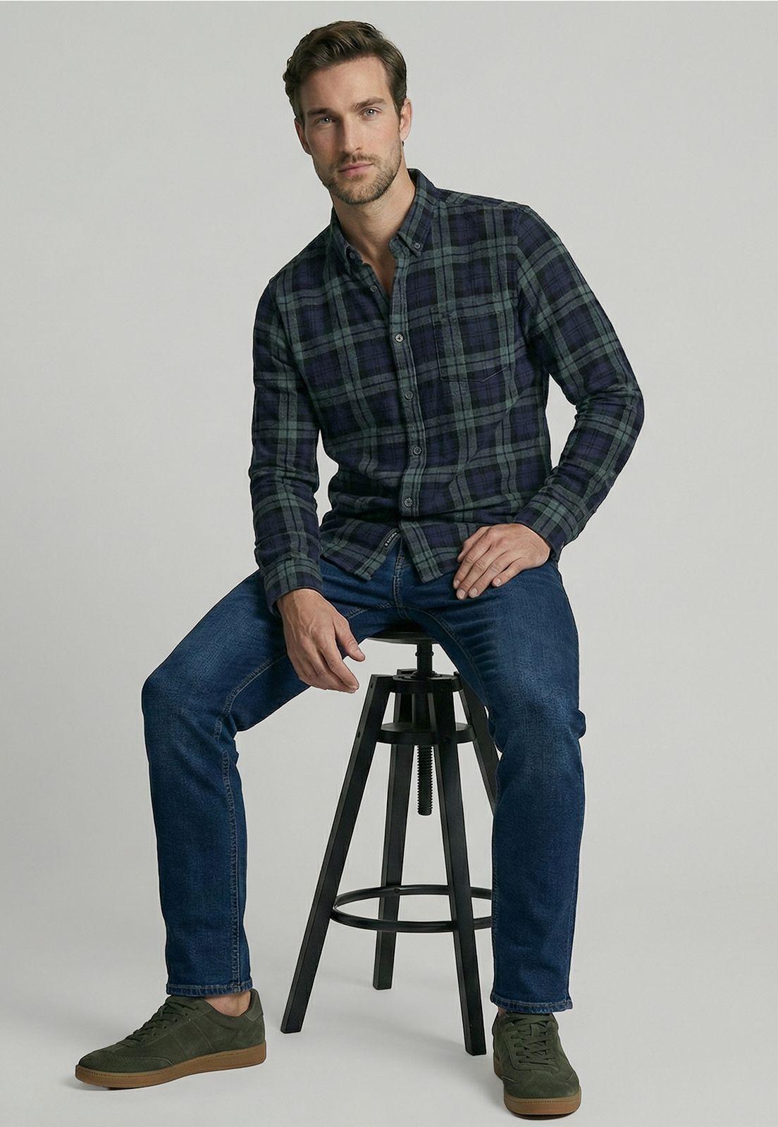 Camisa Cotelé Castine Navy-4