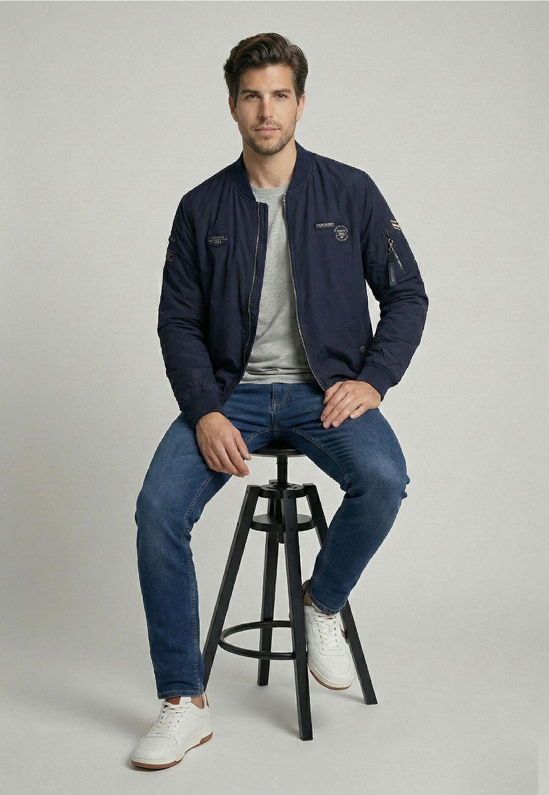 Chaqueta Pilot Bomber Navy-4