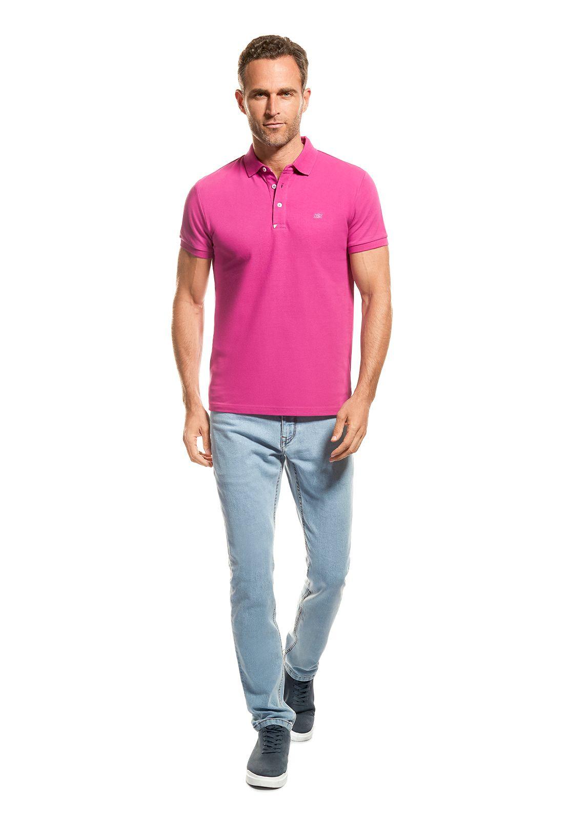 POLERA POLO PIQUE FUCSIA-1