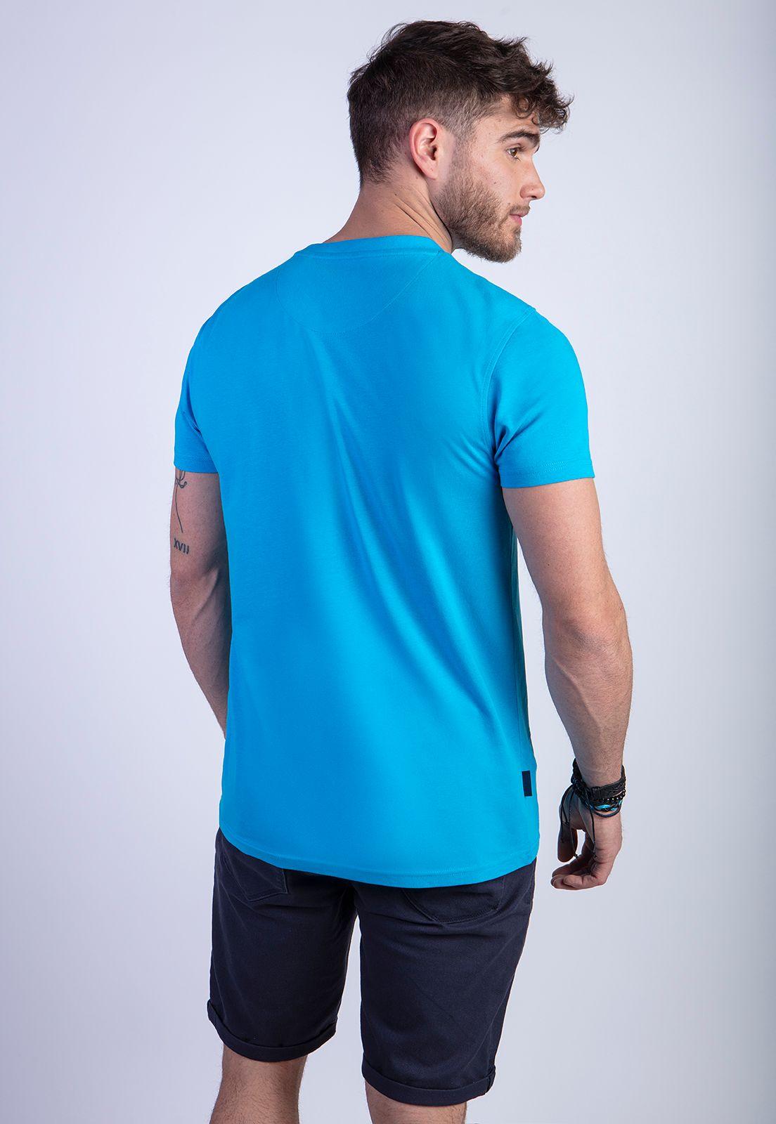 Polera Básica Bolsillo Houston Turquoise-1