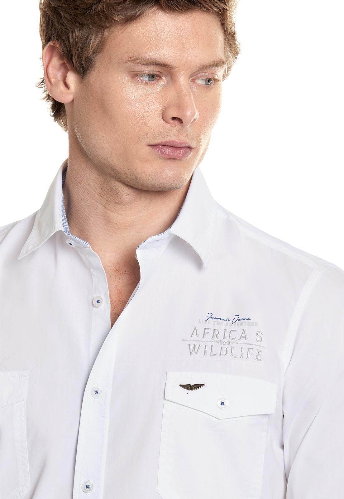 Camisa Poplin College Fj White-3