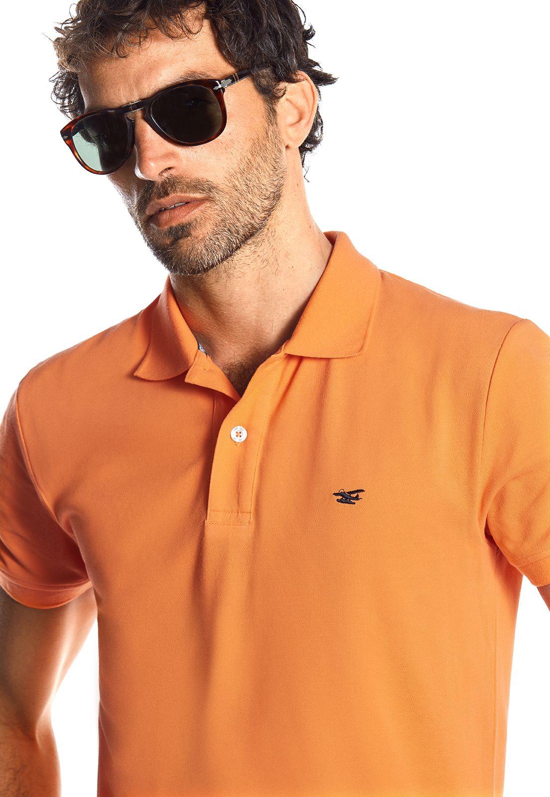 POLERA PIQUÉ BÁSICA SS ORANGE-3