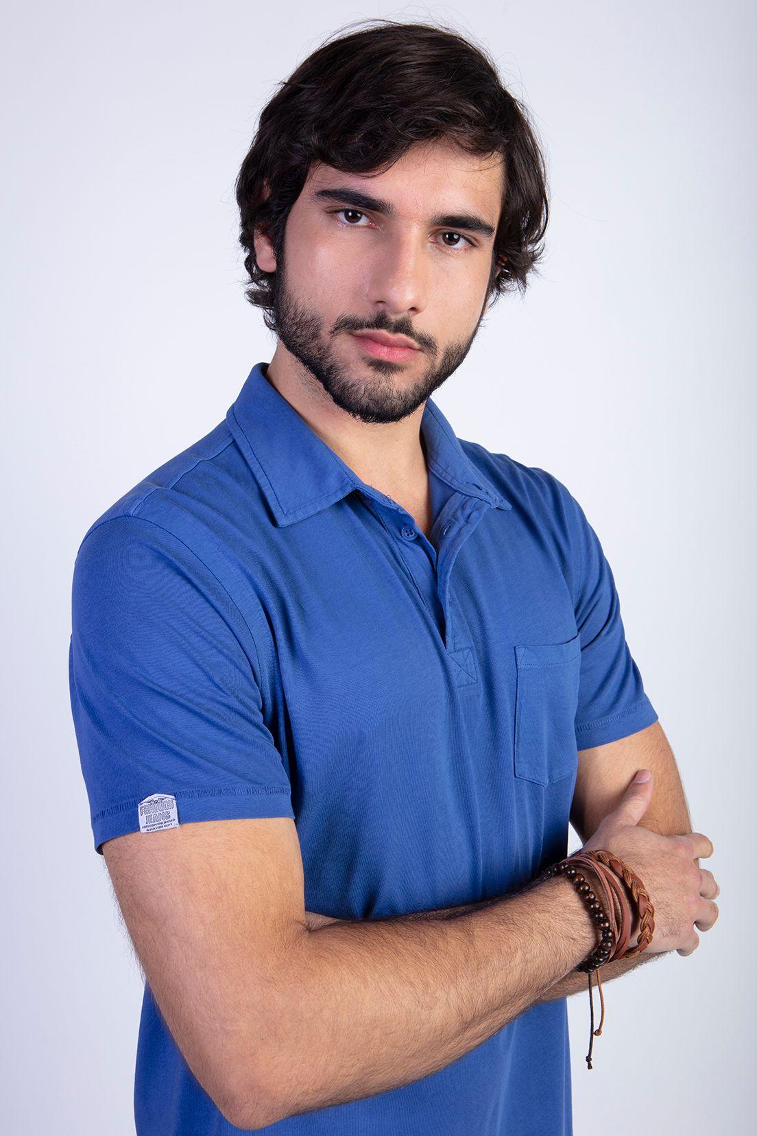 Polera Polo Lavada Orlando Blue-3