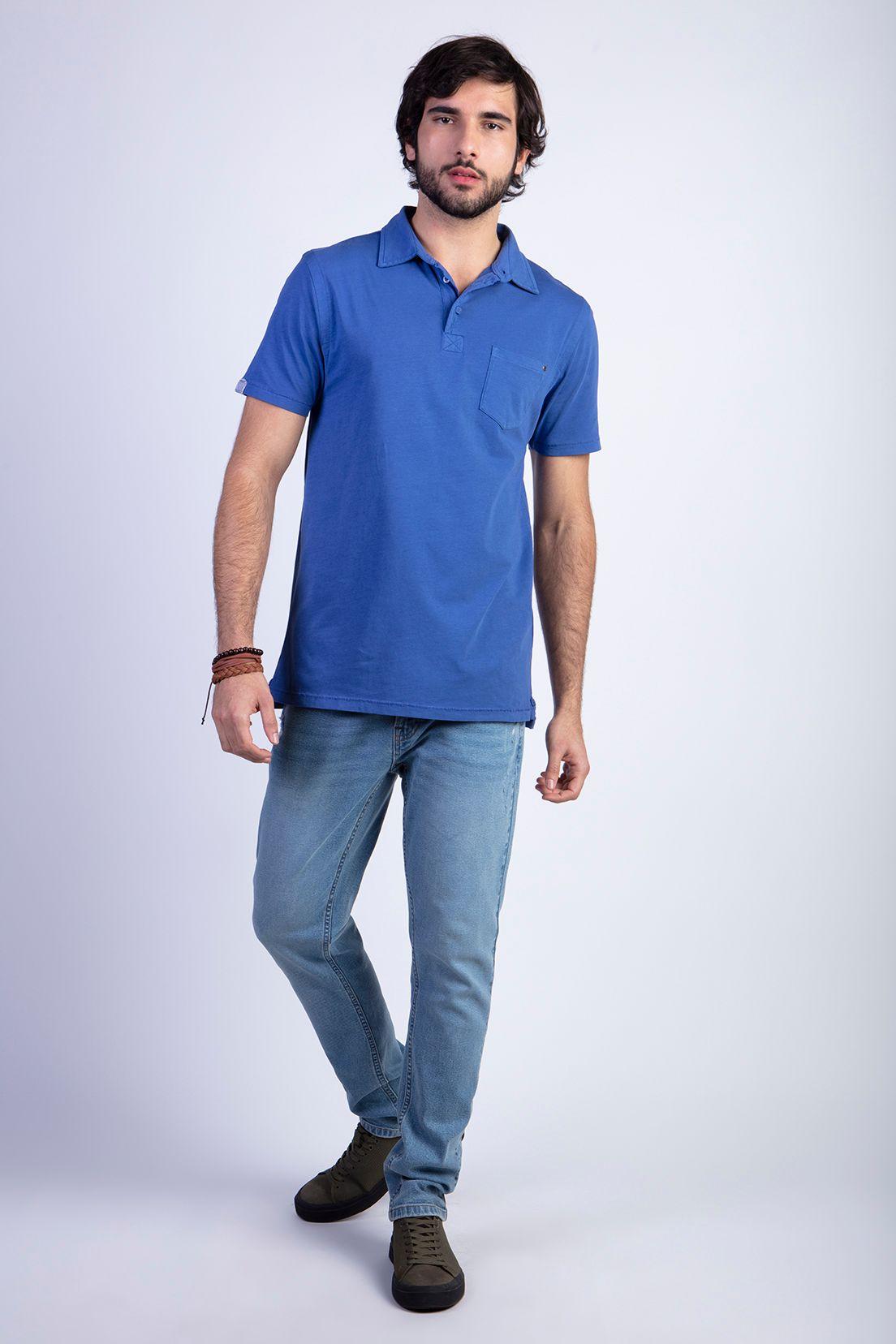 Polera Polo Lavada Orlando Blue-2