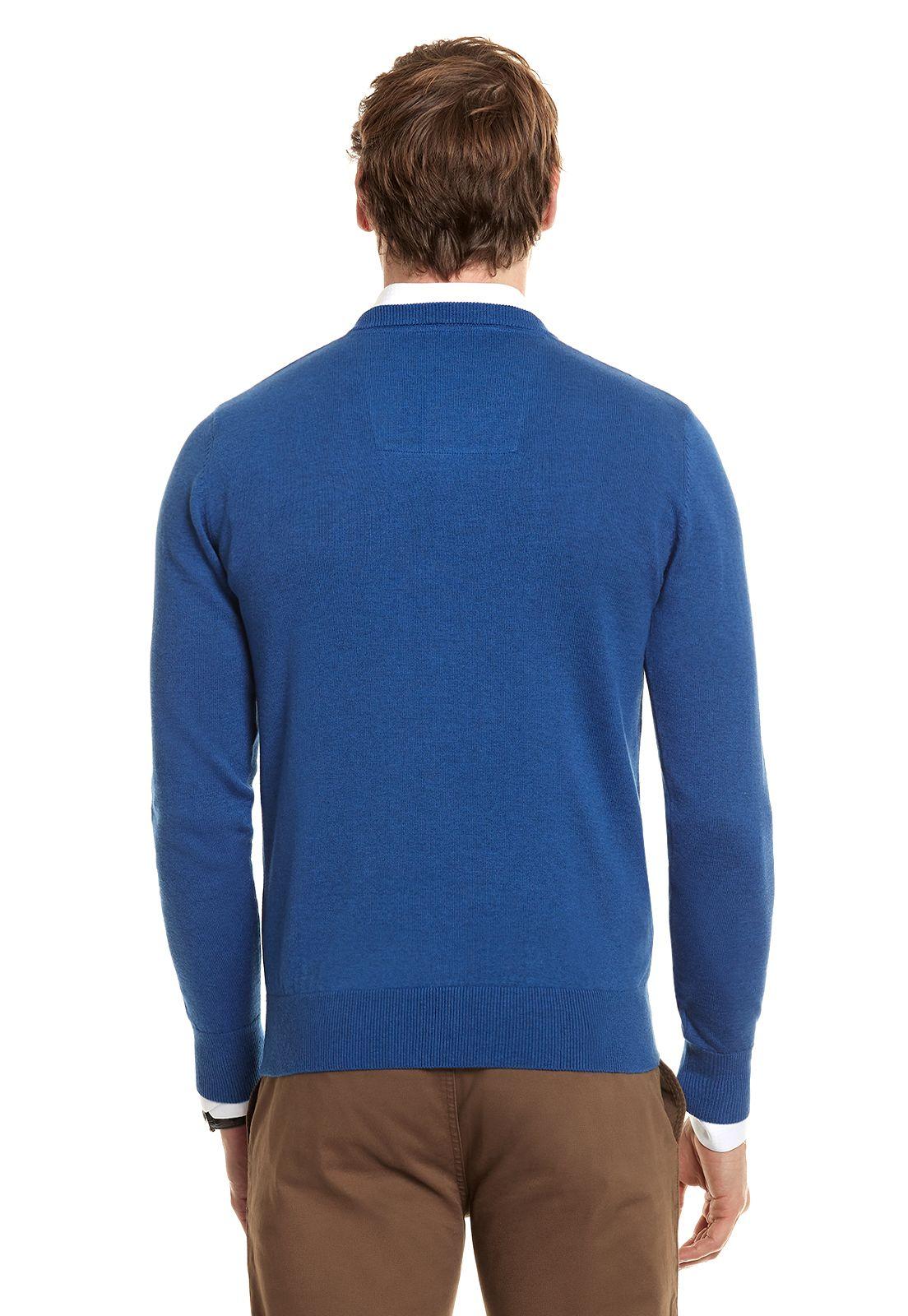 Sweater Melange Smart Casual L/S Blue Melange-2